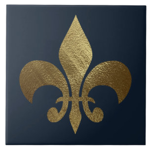 Gouden Fleur de Lis Koninklijk  Tegeltje