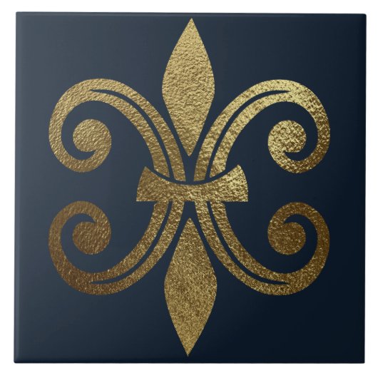 Gouden Fleur de Lis Koninklijk Tegeltje (Voorkant)
