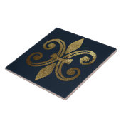 Gouden Fleur de Lis Koninklijk Tegeltje (Zijkant)