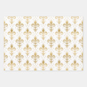 Gouden fleur-de-lis naadloos patroon inpakpapier vel (Voorkant)