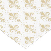 Gouden fleur-de-lis naadloos patroon op wit korte tafelloper (Hoek)