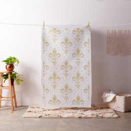 Gouden fleur-de-lis naadloos patroon op wit stof
