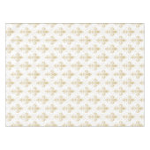 Gouden fleur-de-lis naadloos patroon op wit tafelkleed (Voorkant (Horizontaal))