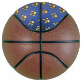 Gouden Fleur de Lis op Blauw Basketbal (Rechts)