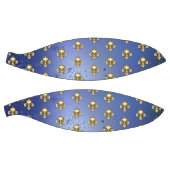 Gouden Fleur de Lis op Blauw Basketbal (Panelen)