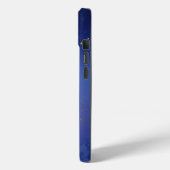 Gouden Fleur de Lis op Blauw Case-Mate iPhone Case (Achterkant / Links)