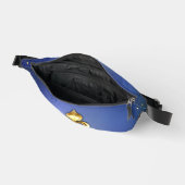 Gouden Fleur de Lis op Blauw Heuptasje (Open)
