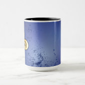 Gouden Fleur de Lis op Blauw Mok (Midden)