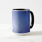 Gouden Fleur de Lis op Blauw Mok (Voorkant rechts)