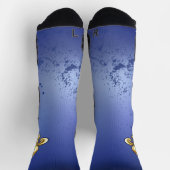 Gouden Fleur de Lis op Blauw Sokken (Top)