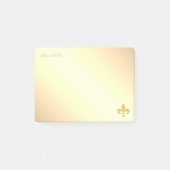Gouden Fleur de Lis op Gouden Gradiënt Post-it® Notes (Voorkant)