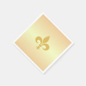 Gouden Fleur-de-Lis op Gouden Gradiënt Servet (Hoek)