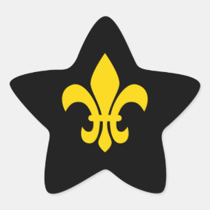 Gouden Fleur de Lis Ster Sticker