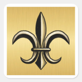 Gouden Fleur De Lis Vierkante Stickers