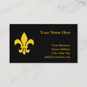 Gouden Fleur de Lis Visitekaartje