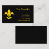 Gouden Fleur de Lis Visitekaartje (Voorkant / Achterkant)