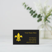 Gouden Fleur de Lis Visitekaartje (Staand voorkant)