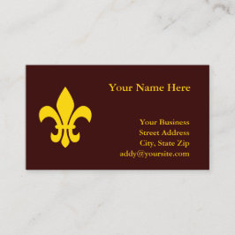 Gouden Fleur de Lis Visitekaartje