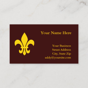 Gouden Fleur de Lis Visitekaartje