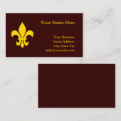 Gouden Fleur de Lis Visitekaartje (Voorkant / Achterkant)