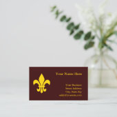 Gouden Fleur de Lis Visitekaartje (Staand voorkant)