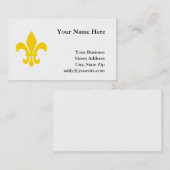 Gouden Fleur de Lis Visitekaartje (Voorkant / Achterkant)