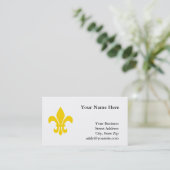 Gouden Fleur de Lis Visitekaartje (Staand voorkant)