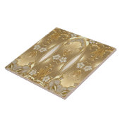 Gouden  Floral Keramische Tegel Tegeltje (Zijkant)