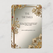 Gouden  Floral Lijst Detail Enclosure Kaart (Voorkant)