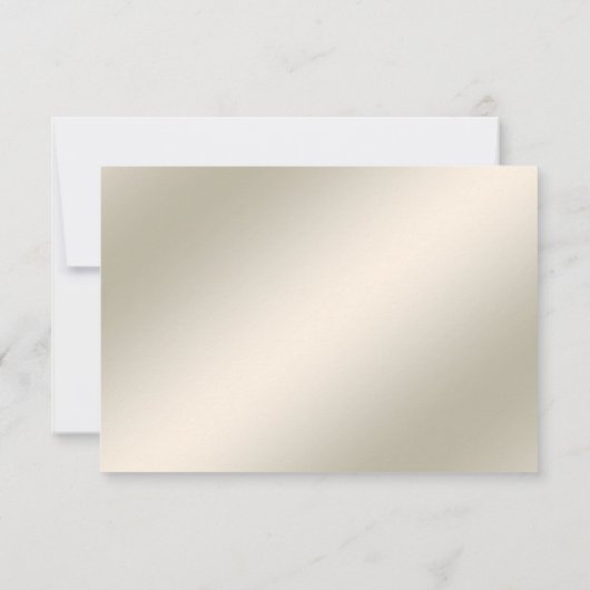 Gouden  Floral RSVP-kaart RSVP Kaartje (Achterkant)