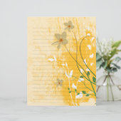 gouden florons modern design met papier (Staand voorkant)