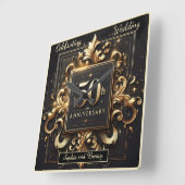 Gouden Flourish: 50-jarig jubileumontwerp Vierkante Klok (Hoek)