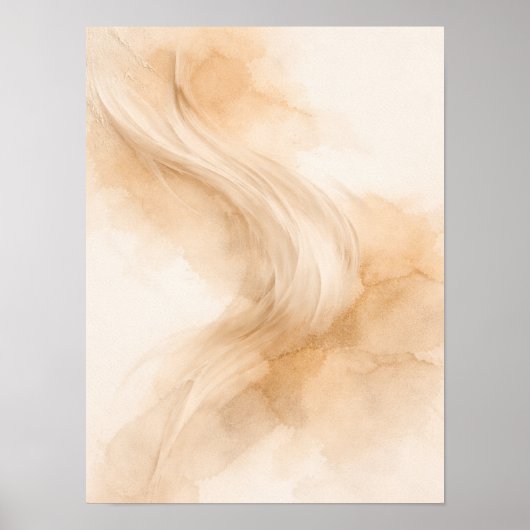 Gouden Flow Abstracte Muurkunstposter – Elegante M Poster (Voorkant)