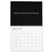 Gouden Focus: Minimalistische Inspirerende 12-Kale Kalender (Feb 2027)
