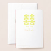 Gouden FOIL FOTO Chinese Geluksbruiloft Rood Folie Kaarten (Met envelop)