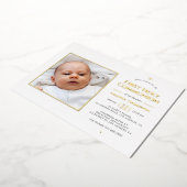 Gouden Foil Geometric Heilige Communie Folie Uitnodiging (Gedraaid)