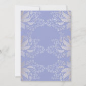 Gouden Foliage Lavendel Paarse Elegante Huwelijk Kaart (Achterkant)