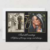 Gouden Folie 50ste Verjaardagsviering Kaart (Voorkant)