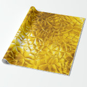 Gouden folie abstract cadeaupapier (Uitgerold)