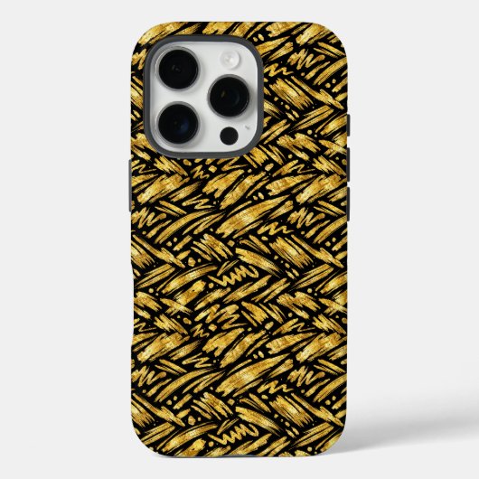 Gouden Folie Abstract Patroon Case-Mate iPhone Case (Achterkant)