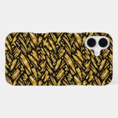 Gouden Folie Abstract Patroon iPhone Hoesje (Achterkant horizontaal)