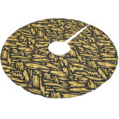 Gouden Folie Abstract Patroon Kerstboom Rok (Gekanteld)