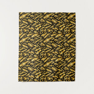 Gouden Folie Abstract Patroon Wandkleed