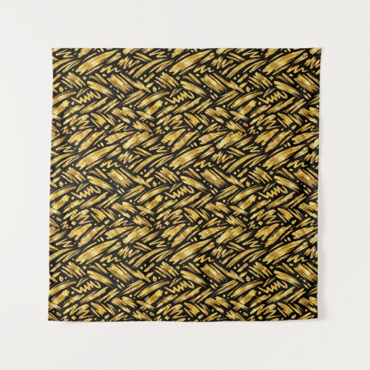 Gouden Folie Abstract Patroon Wandkleed (Voorkant)
