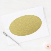 Gouden folie achtergrond textuur ovale sticker (Envelop)