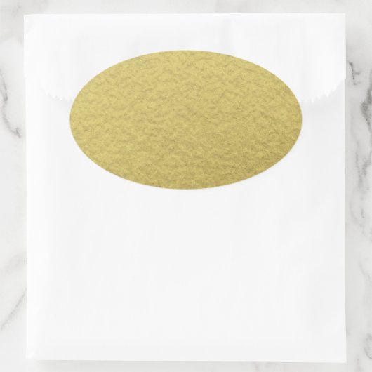 Gouden folie achtergrond textuur ovale sticker (Tas)