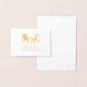 Gouden Folie Adirondack Strandstoelen | Bruiloft Kaarten (Display)