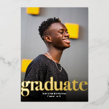 Gouden FOLIE AFSTUDEREN TWEE FOTO'S AFSTUDEERCEREM