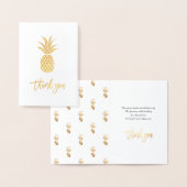 Gouden folie ananas, dank je folie kaarten (Display)
