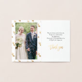 Gouden Folie Ananas, Dank u w / Foto Folie Kaarten (Binnen)